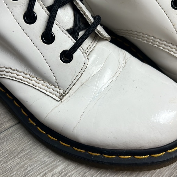 Dr. Martens White Vinyl Boots - Picture 3 of 7